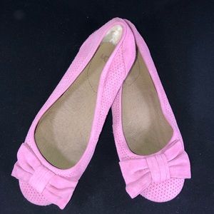 💕New*UGGS Pink Chalk Ballerina Flat Shoes Suede 5